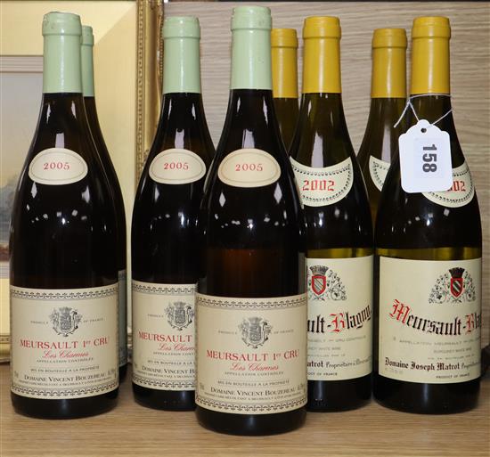 Four bottles of Domaine Joseph Matrot Meursault-Blagny 1er Cru 2002, 9 bottles
